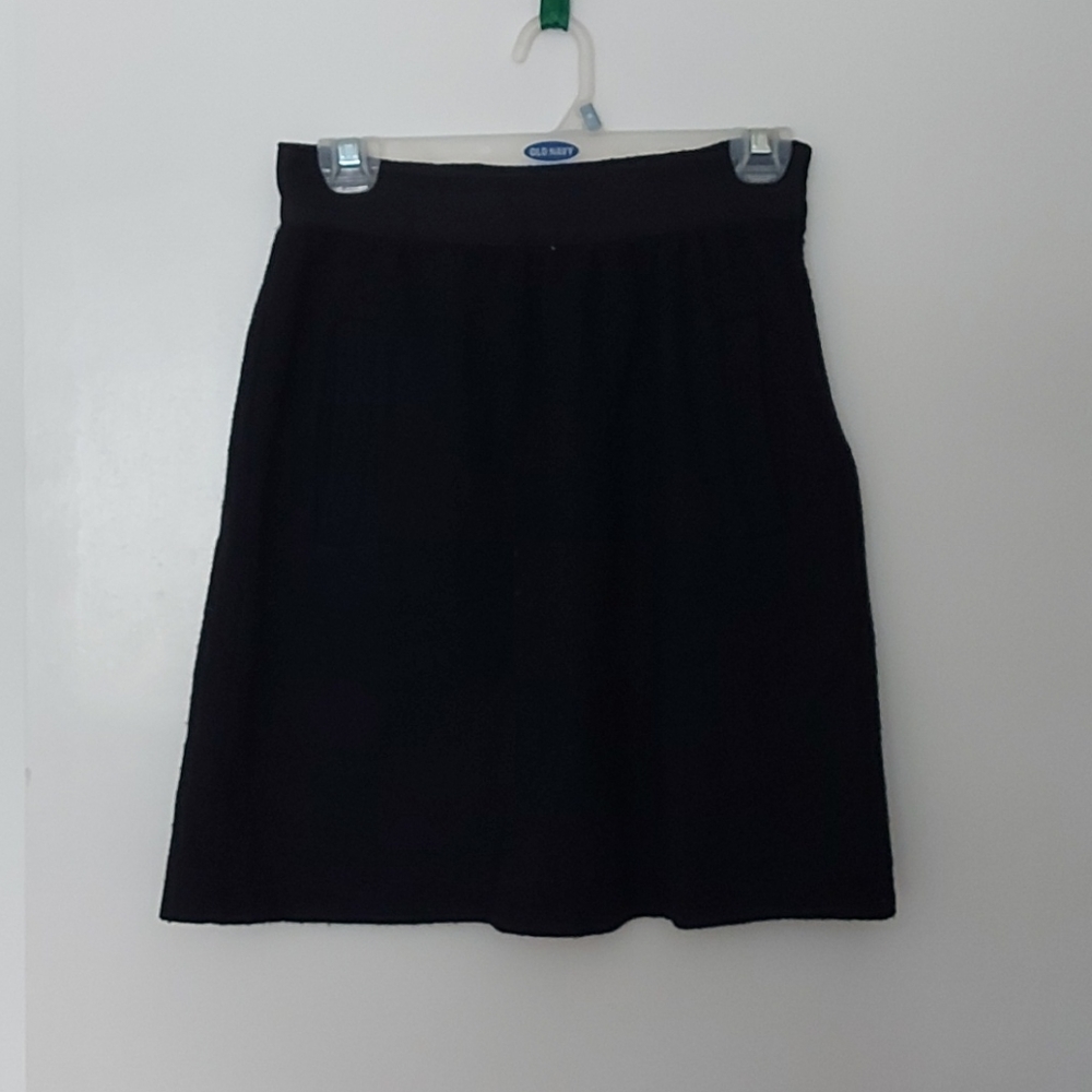 Anthropologie black wool skirt